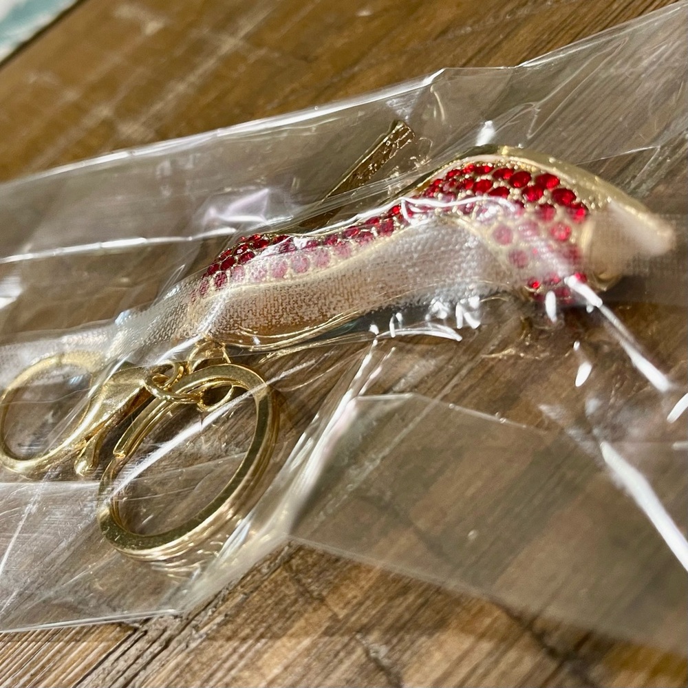 Red Rhinestone “high heel” Keychain / Bag Charm - Picture 4 of 4